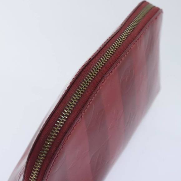 LOUIS VUITTON Vernis Rayure Pochette Cosmetic Pomme D'amour M91721 Auth hk1684 - Picture 5 of 16